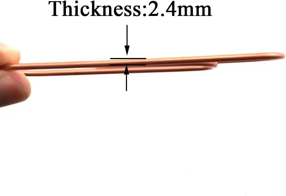 Extra Large 4 Inch Paper Clips, Rose Gold Vinyl Coated for Bookmarking and Organizing in Home Office School, 14 Pack